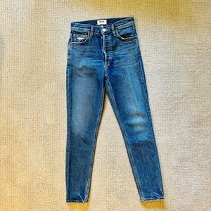 AGOLDE Nico high-rise slim fit jeans in Betray color, size 25. ⭐️